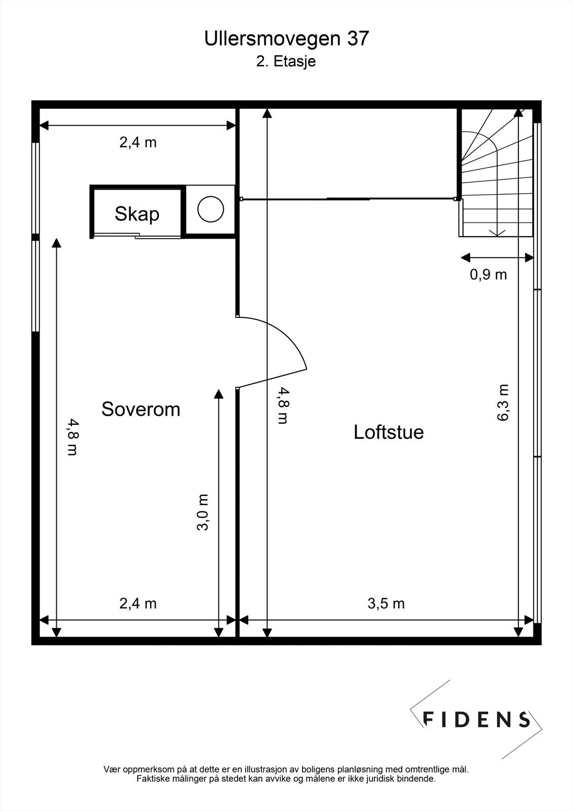 Plantegning 2.etasje Galleribilde