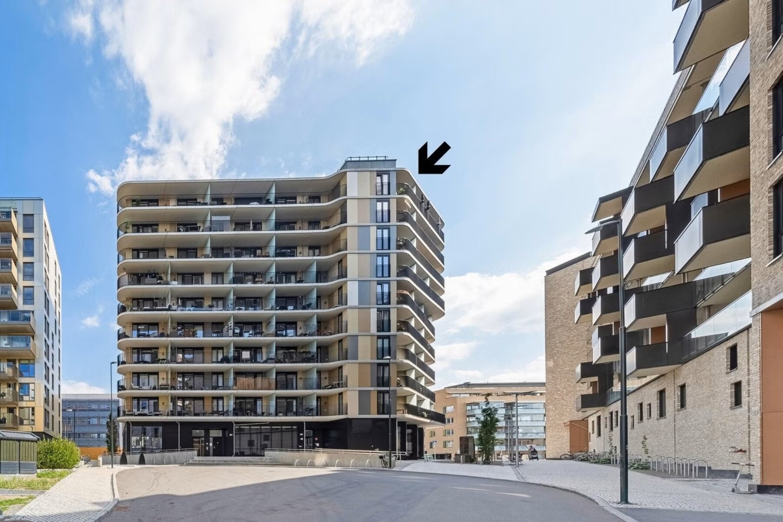 Her bor du godt i et nyere og moderne bygg fra 2019. Galleribilde