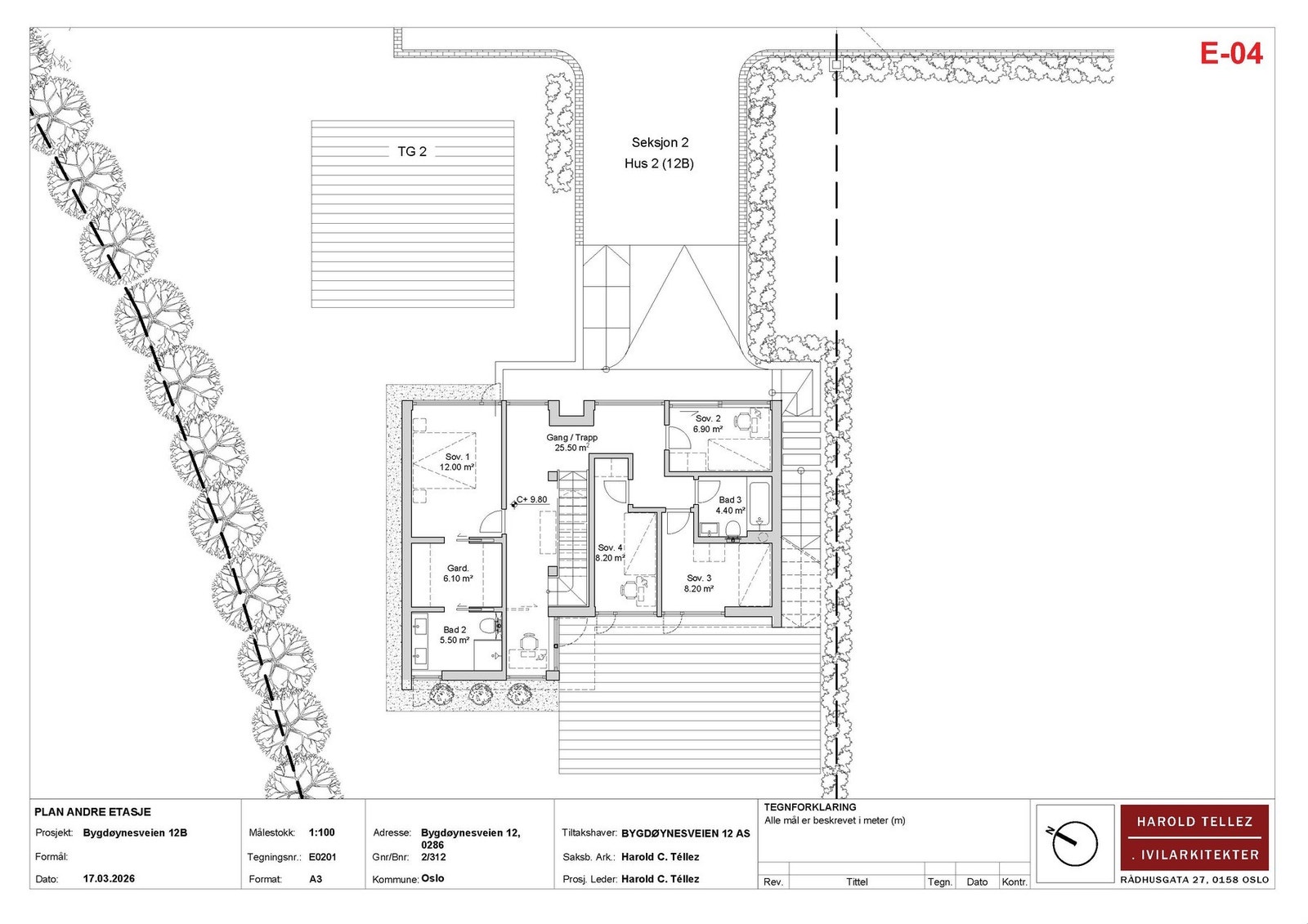 Planløsning i rammetillatelse andre etasje Galleribilde