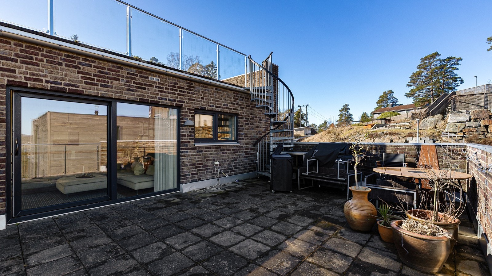 Videltrapp opp til den store takterrassen Galleribilde