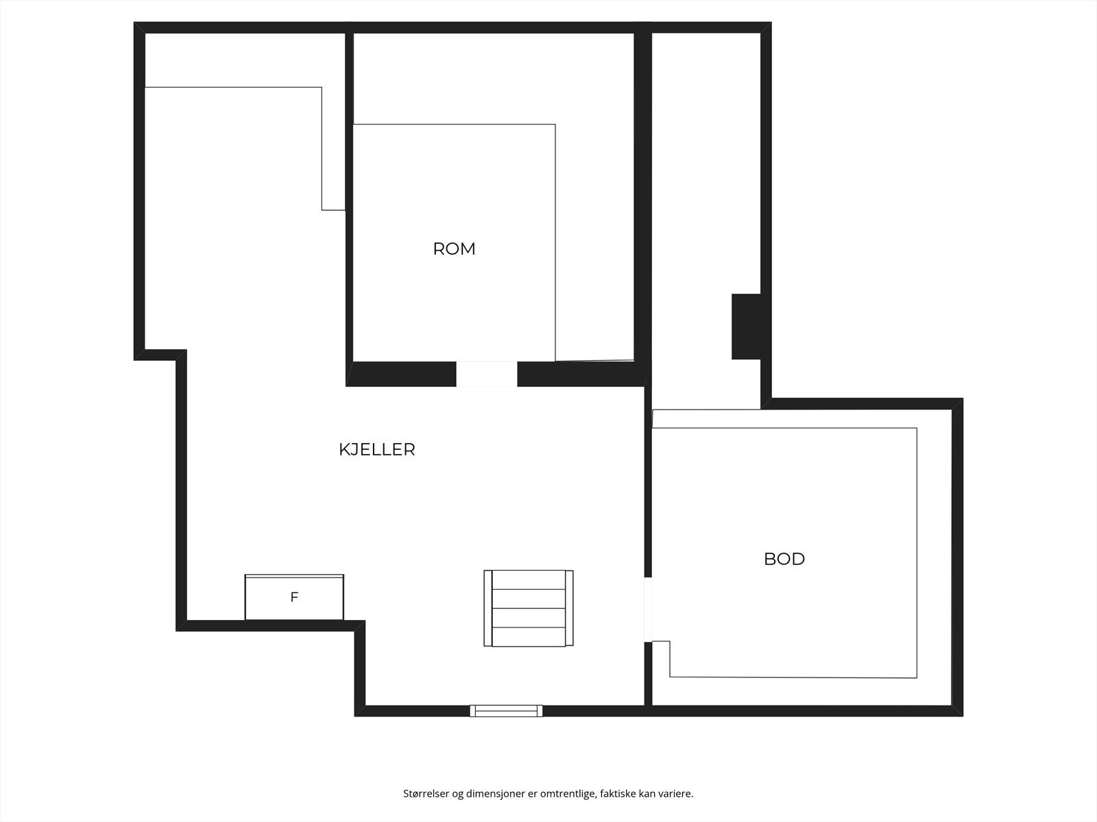 Plantegning kjeller. Galleribilde
