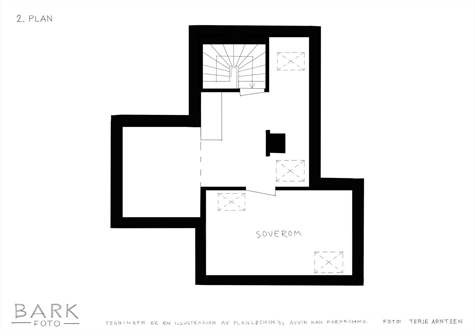 Planskisse loft Galleribilde