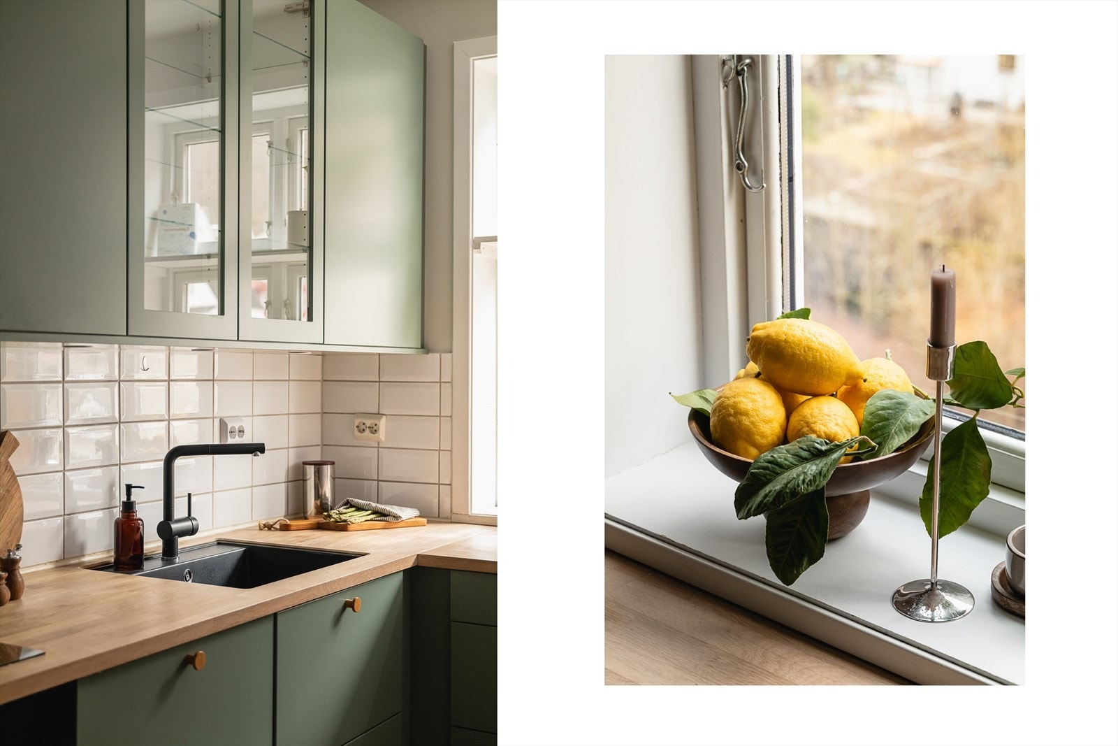 Kjøkkenet har rikelig med skap- og benkeplass som gjør matlaging og oppbevaring enkelt og praktisk. Galleribilde