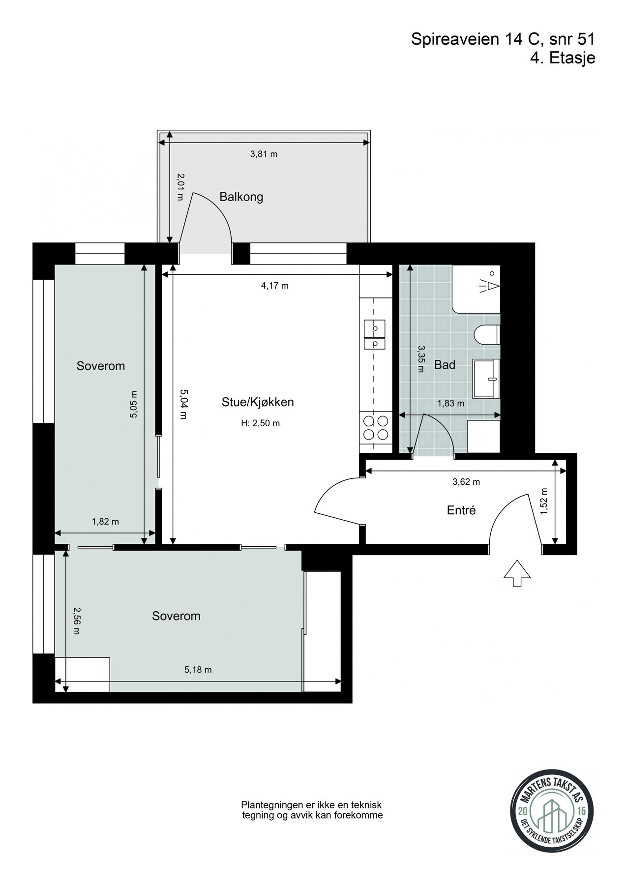 Leiligheten har en god planløsning Galleribilde