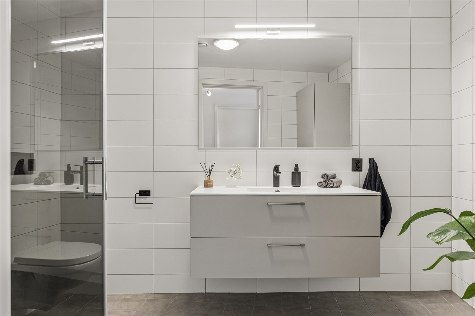 Baderommet fremstår som en flott velvære avdeling. Galleribilde