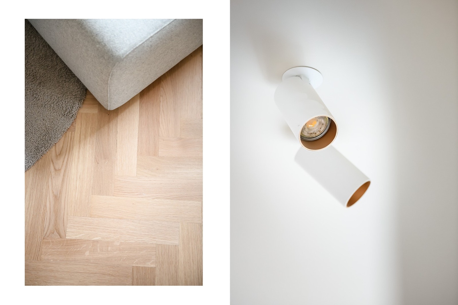 Eksklusiv fiskebensparkett og fin belysning. Galleribilde