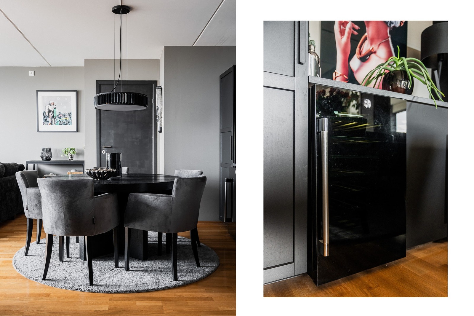 God plass til middagsgjester. 2 vinskap medfølger. Galleribilde