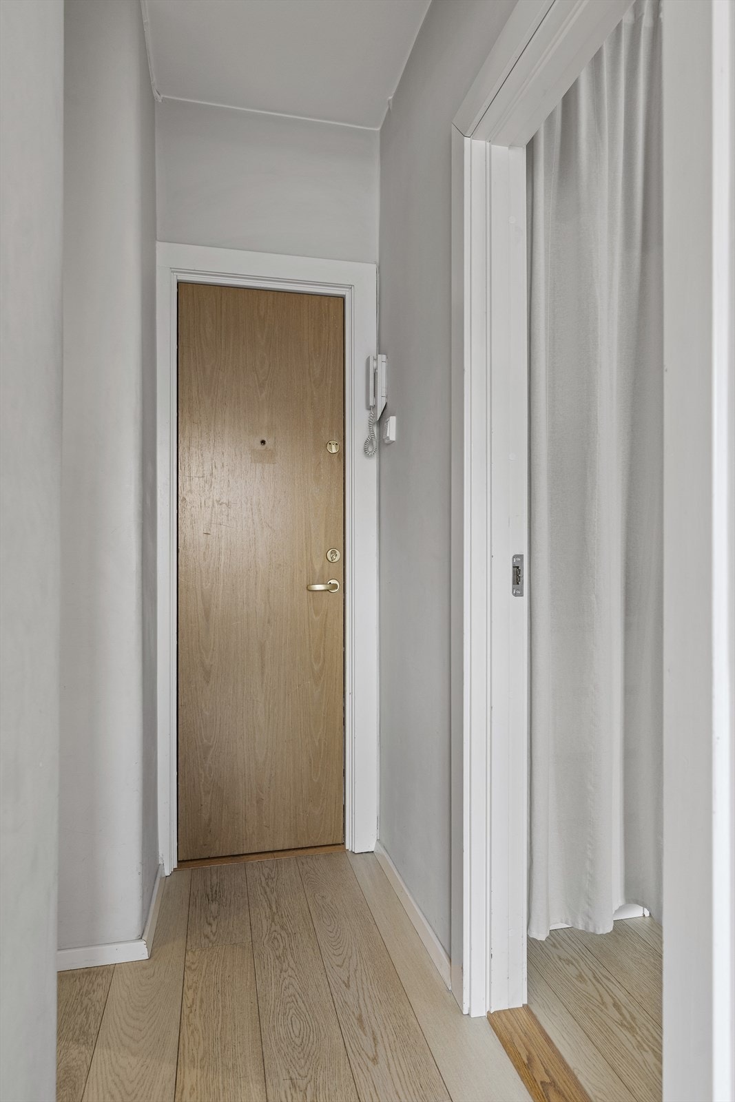 Inngangsdøren til utleiedelen. Galleribilde