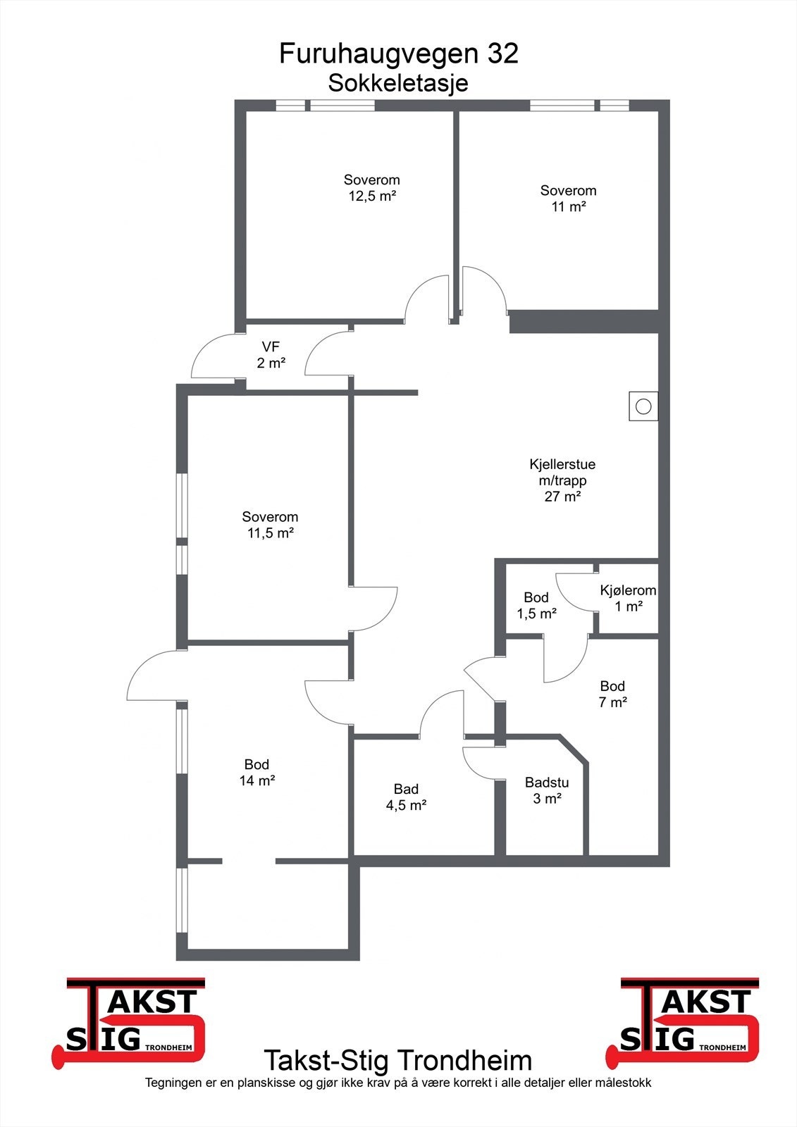 Planskisse sokkel Galleribilde