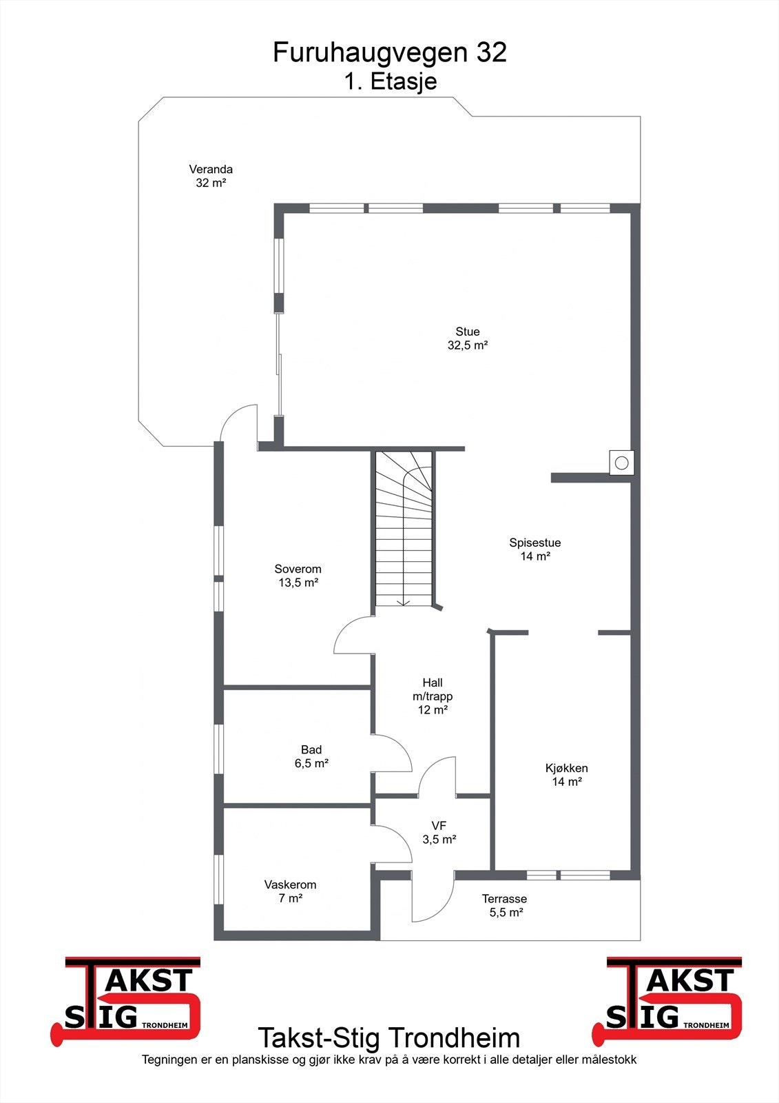 Planskisse 1. etasje Galleribilde