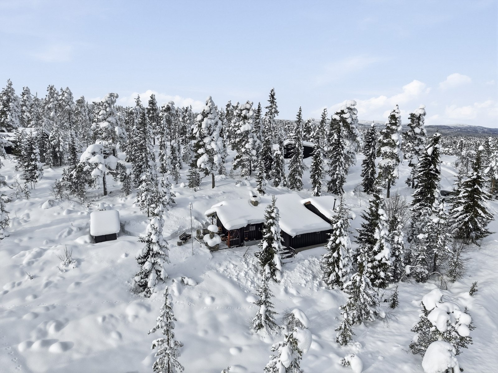 Oppkjørte skiløyper rett på nedsiden av hytta, og ca. 10 min til Blefjellheisen. Galleribilde