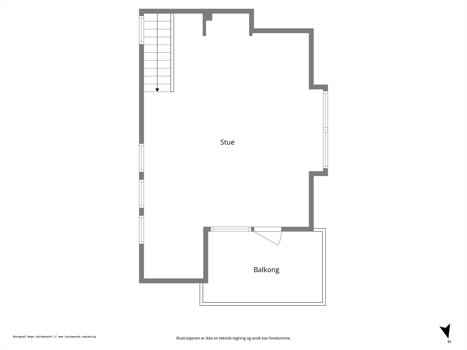 Planskisse 3. etasje Galleribilde