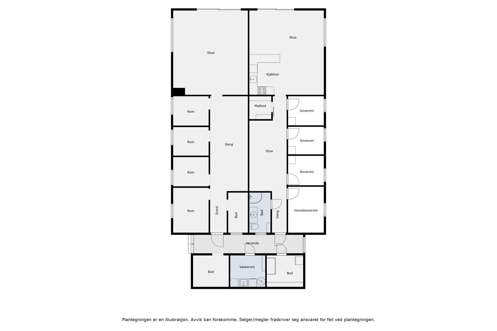 Plantegning - Øverste etasje Galleribilde
