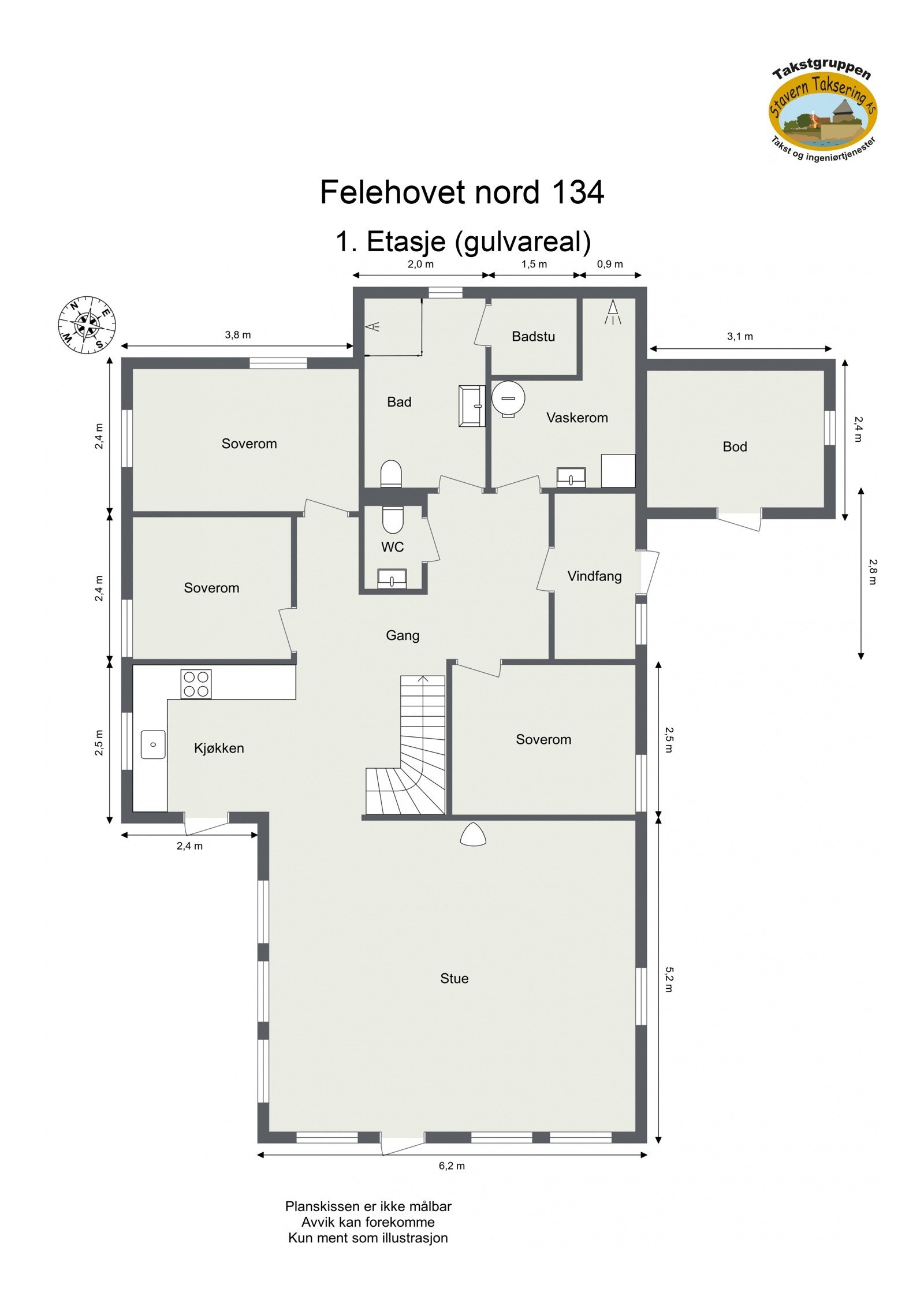 Plantegning 1.etasje Galleribilde