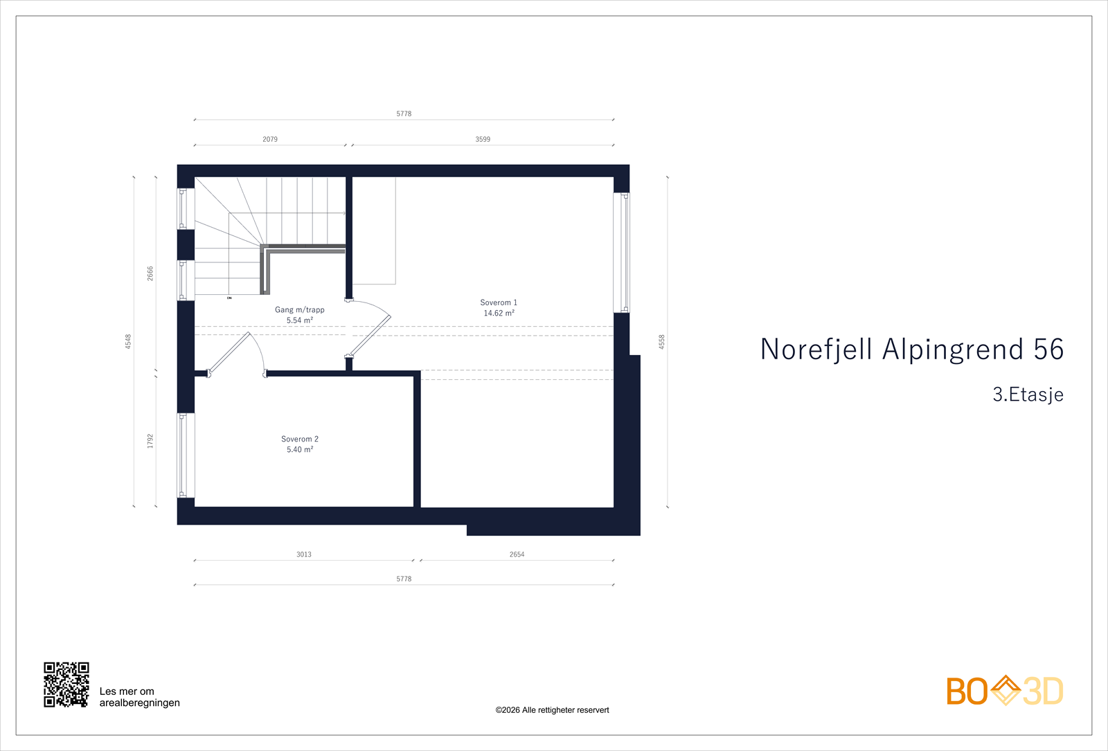 Plantegning 3. etasje. Galleribilde