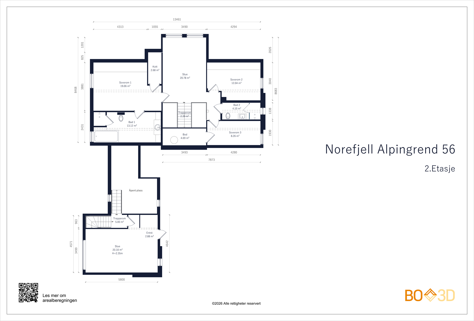 Plantegning 2. etasje. Galleribilde