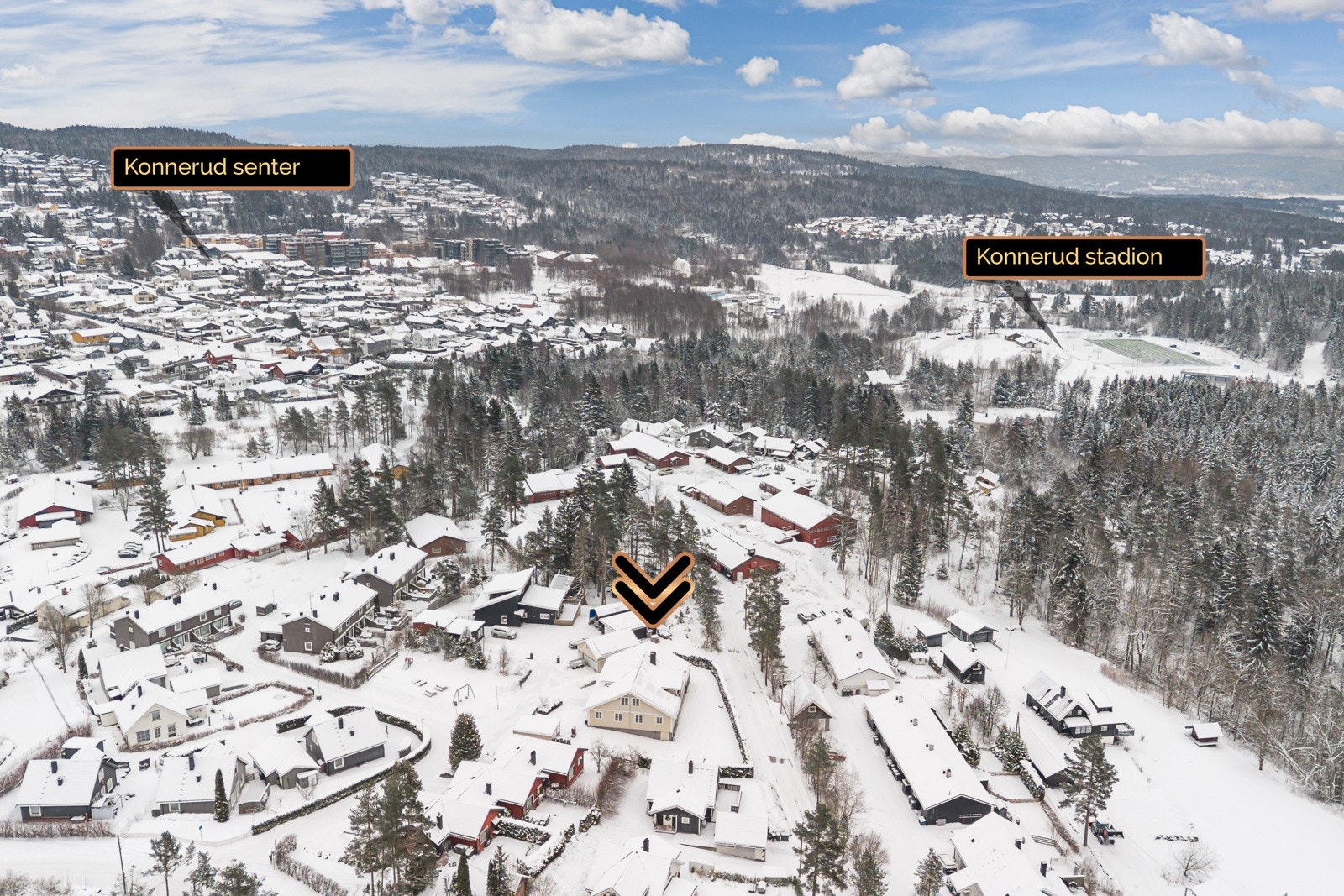 Konnerud senter og konnerud stadion innen kort avstand. Galleribilde