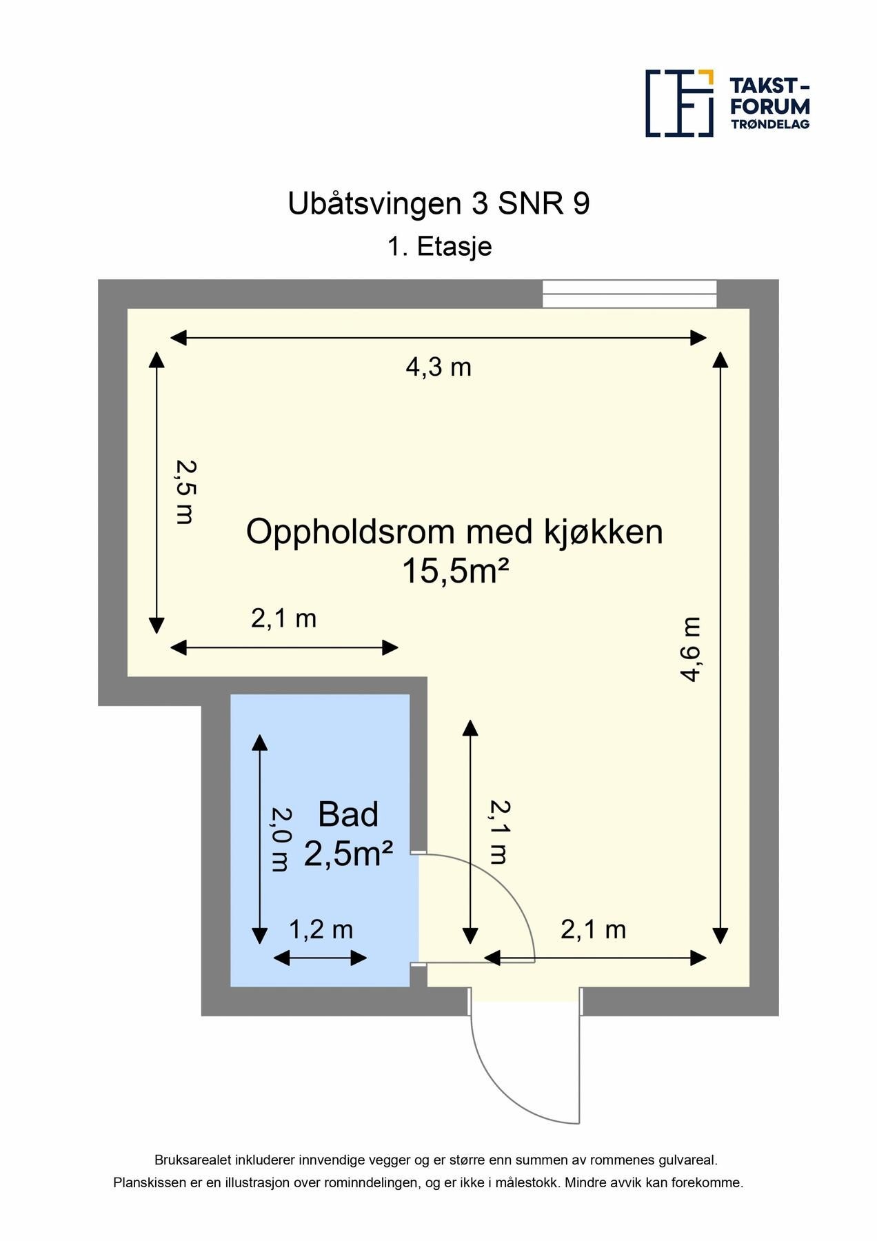 Plantegning - 1.etasje. Galleribilde