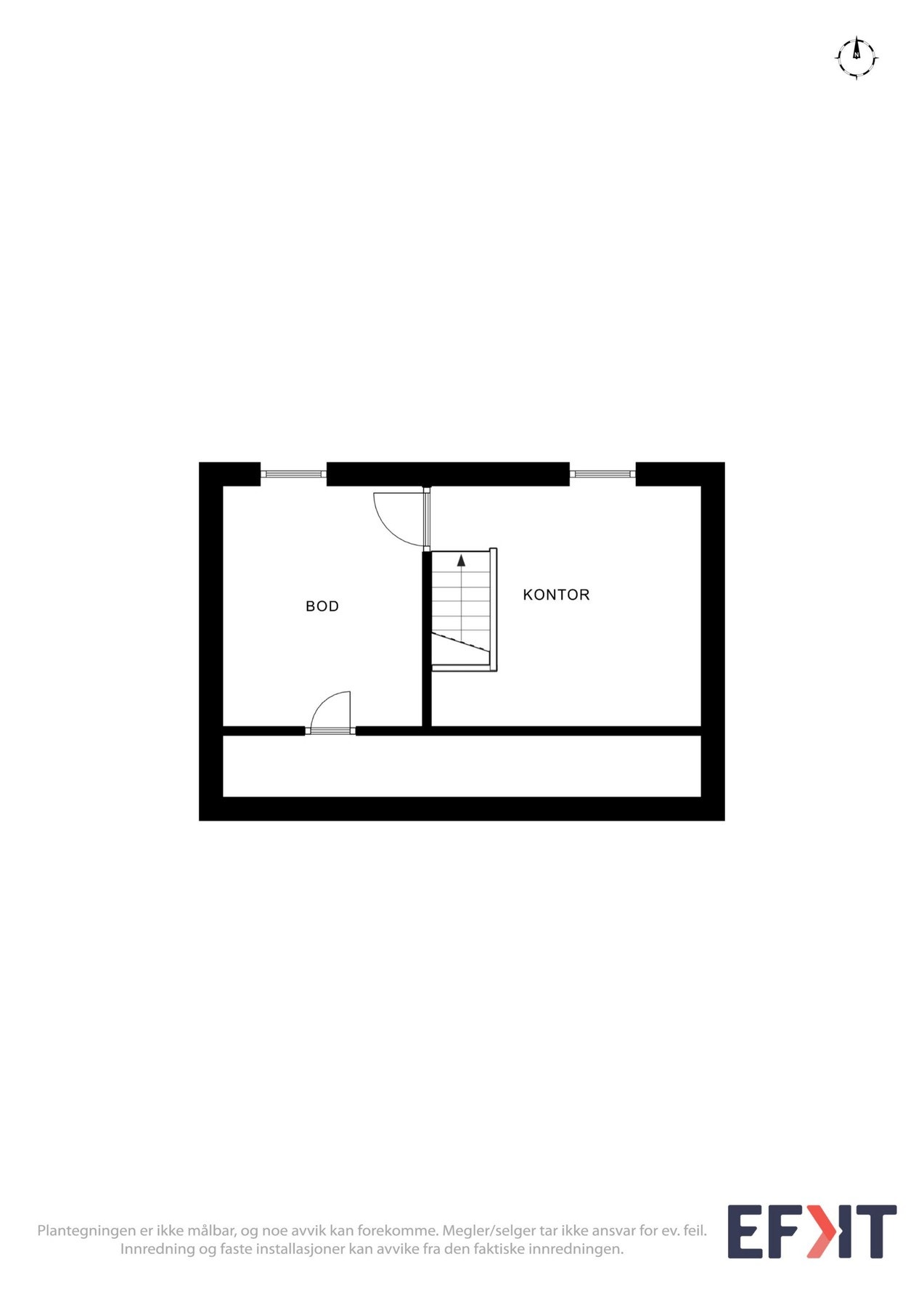 Plantegning loft over soverom. Galleribilde
