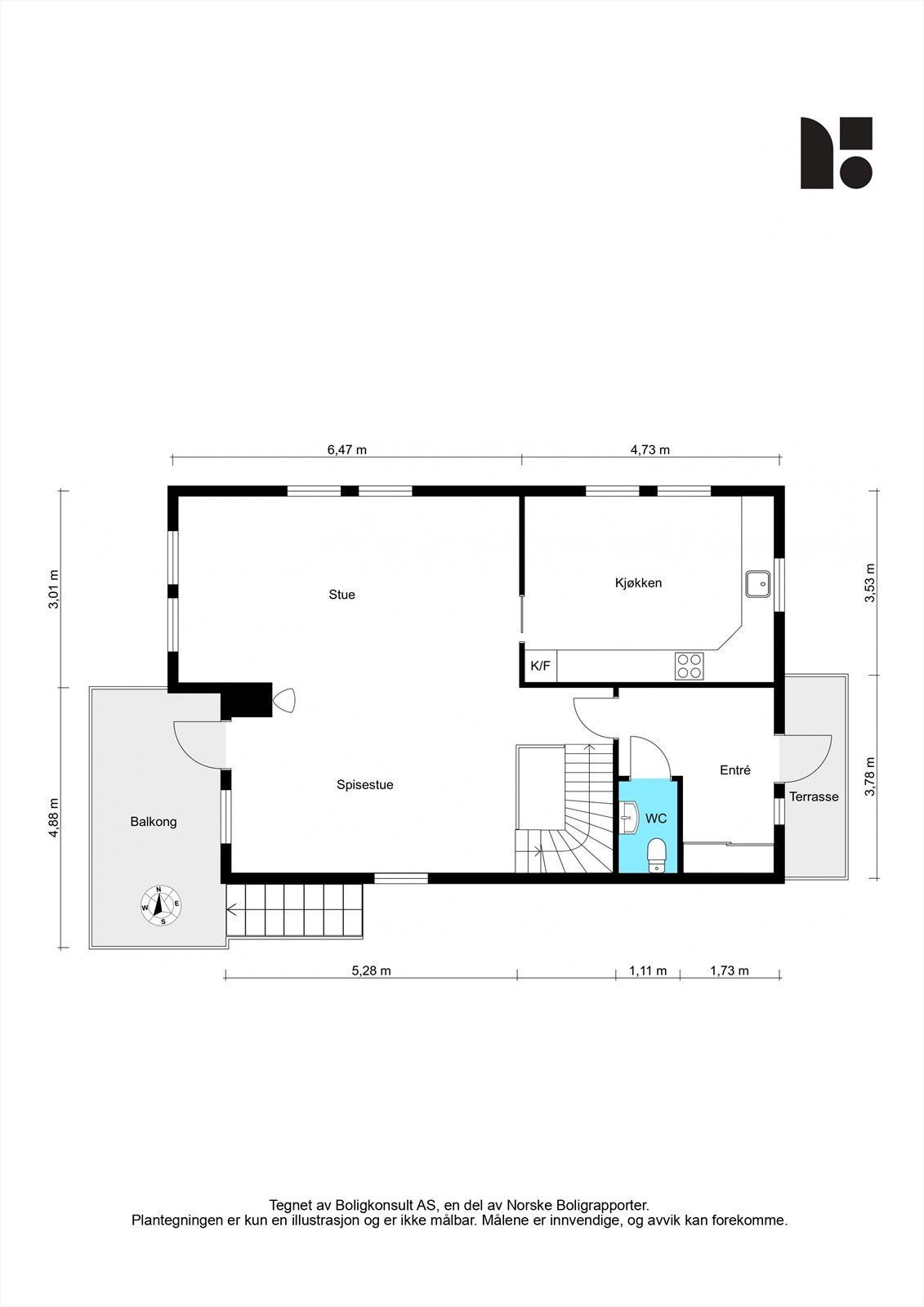La oss se nærmere på boligens planskisse før du blar videre, slik at du får orientert deg litt. 1. etasje. Galleribilde