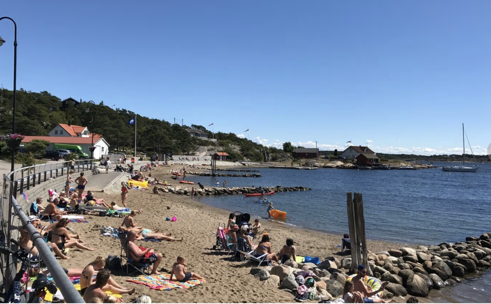 Krokstrand er populært på sommeren. Galleribilde