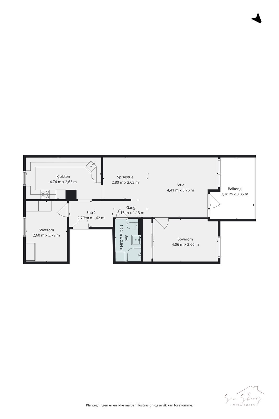 Plantegning i 2D. Galleribilde