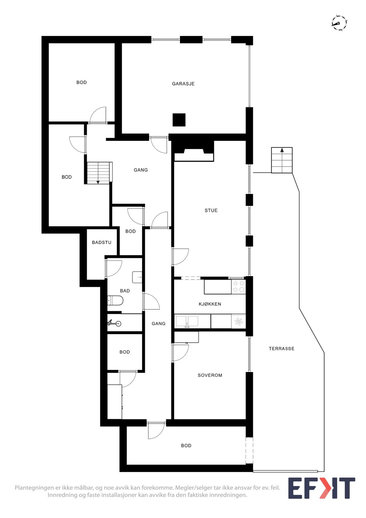 Planskisse kjeller. Galleribilde