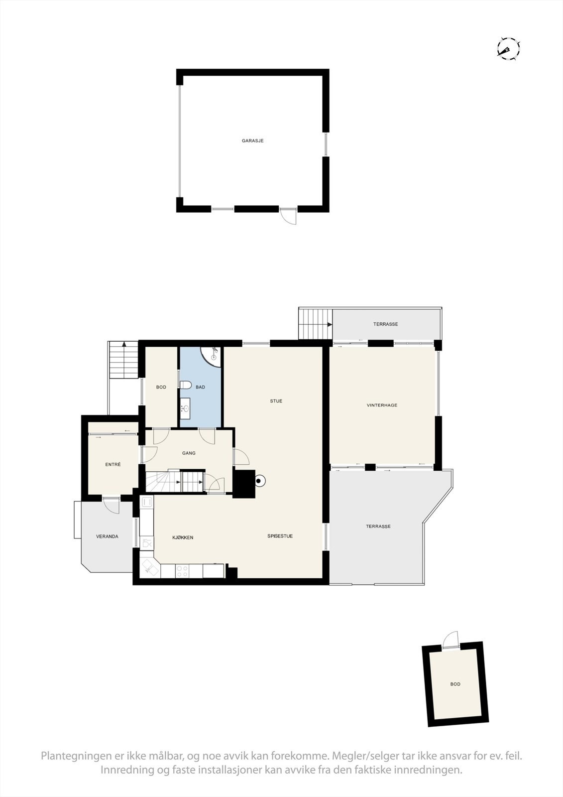 Plantegning 1. etasje Galleribilde