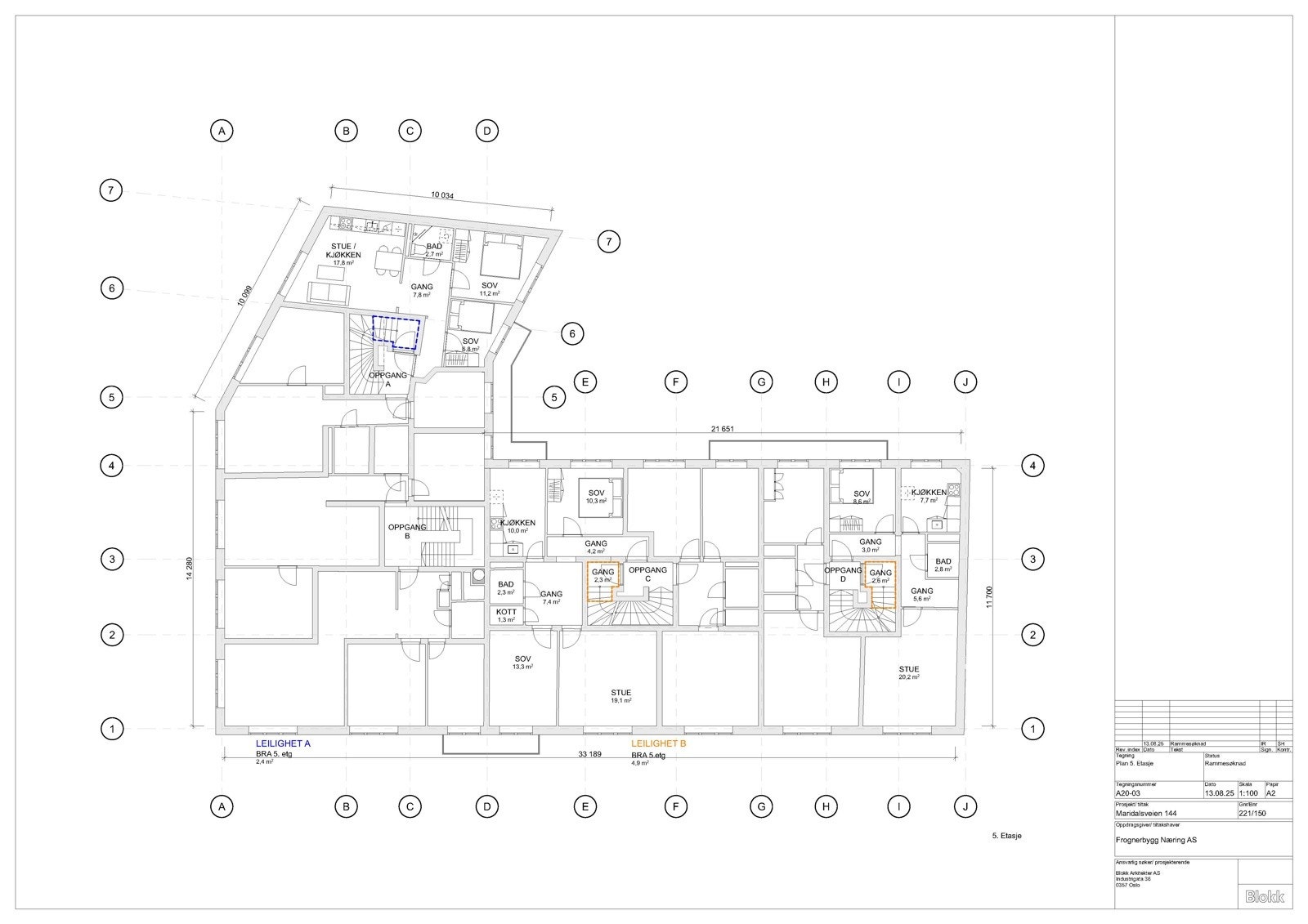 Plan 5. etasje Galleribilde