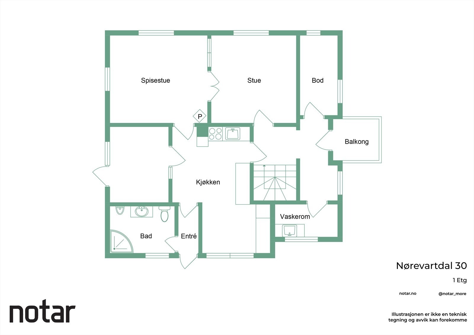 Plantegning hovedetasje Galleribilde