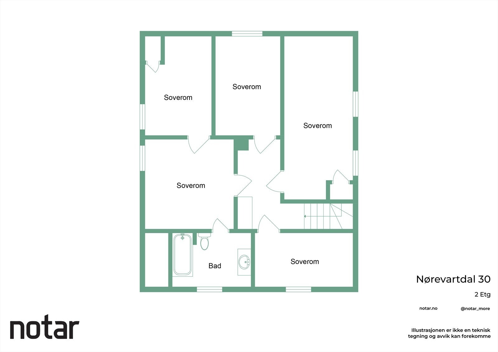 Plantegning andre etasje Galleribilde
