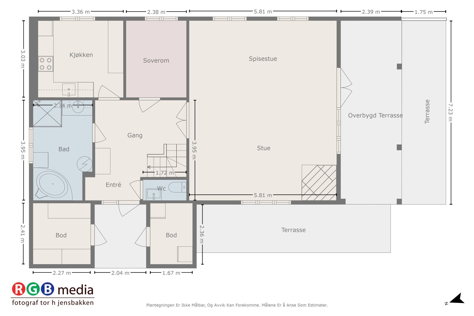Plantegning, 1. etasje. Galleribilde