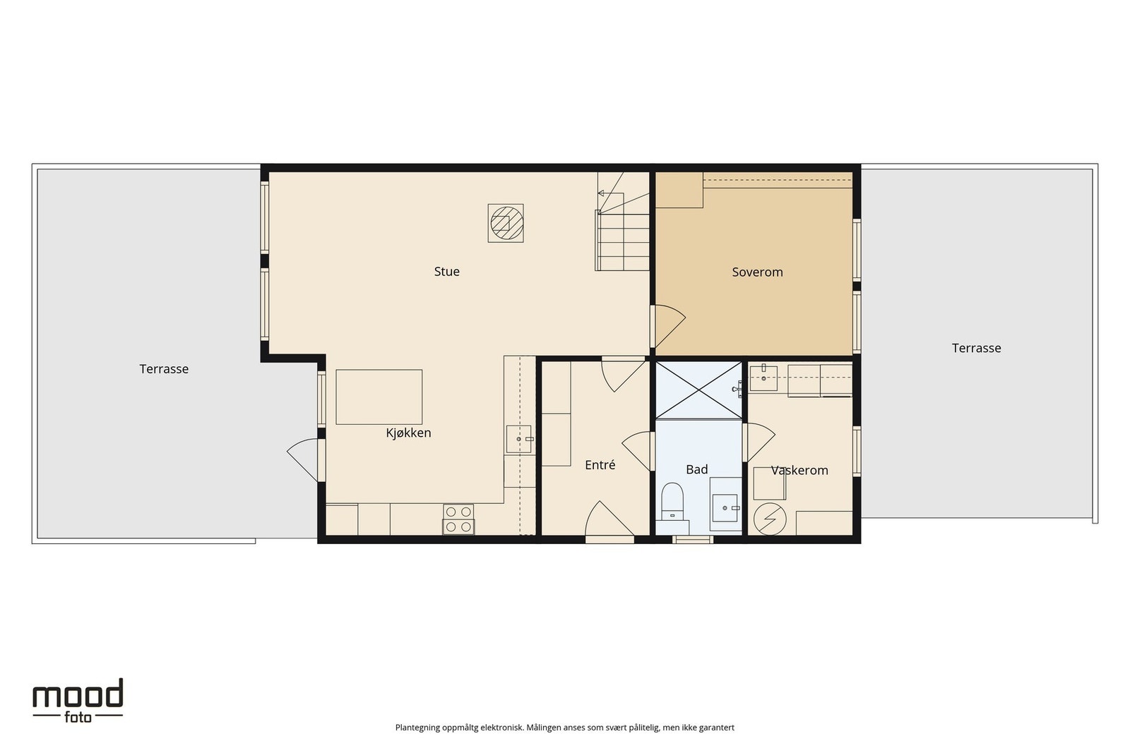 Plantegning hovedetasje. Galleribilde