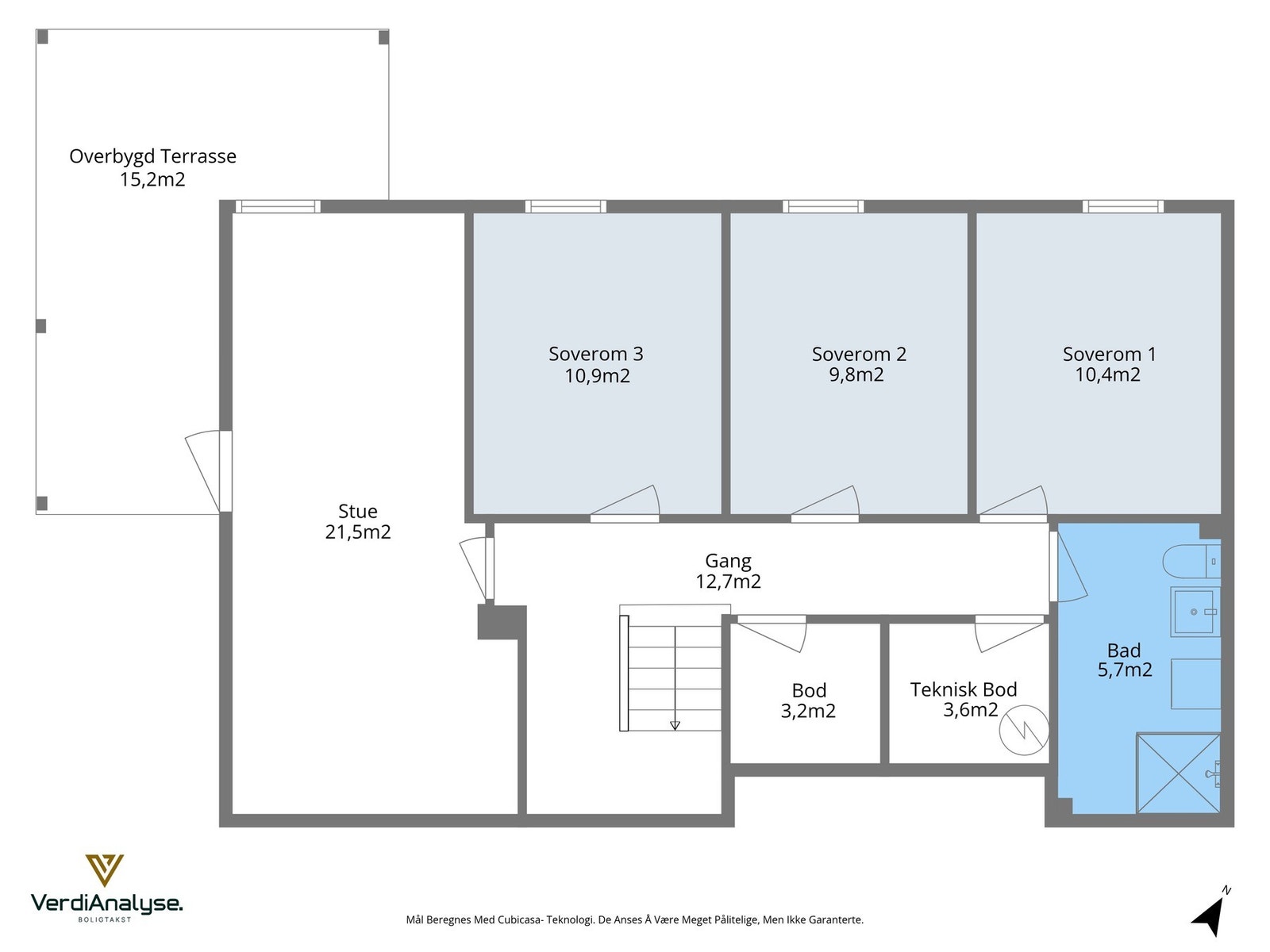 Planskisse av underetasjen. Galleribilde