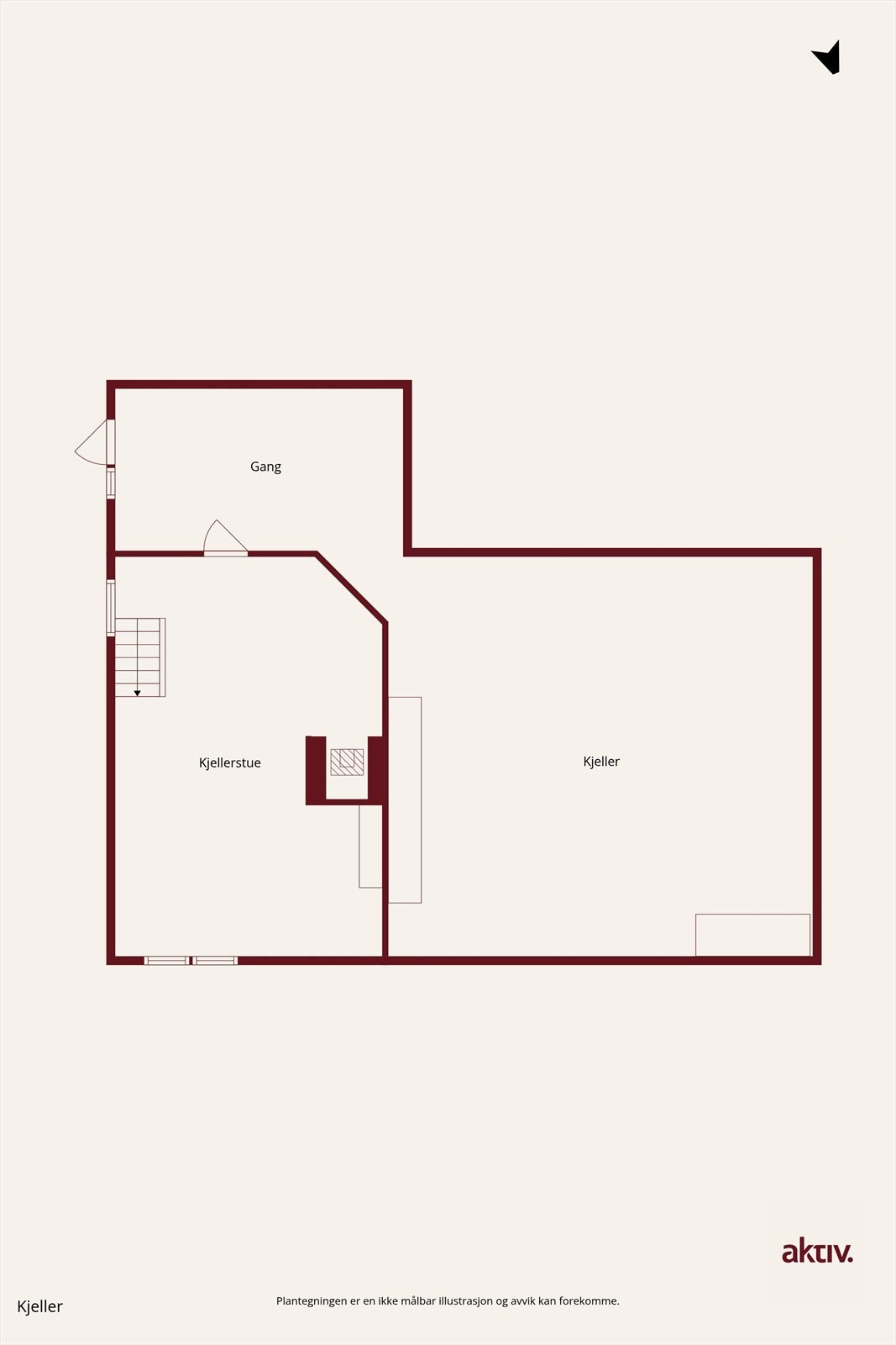 Plantegning underetasje Galleribilde