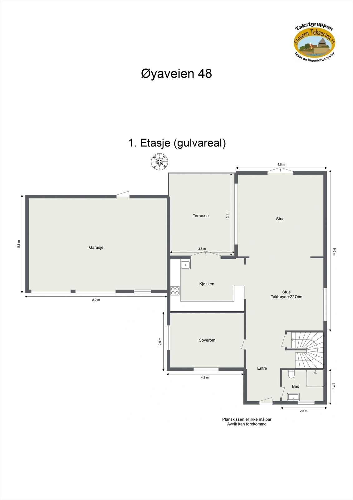 Plantegning 1. etasje Galleribilde