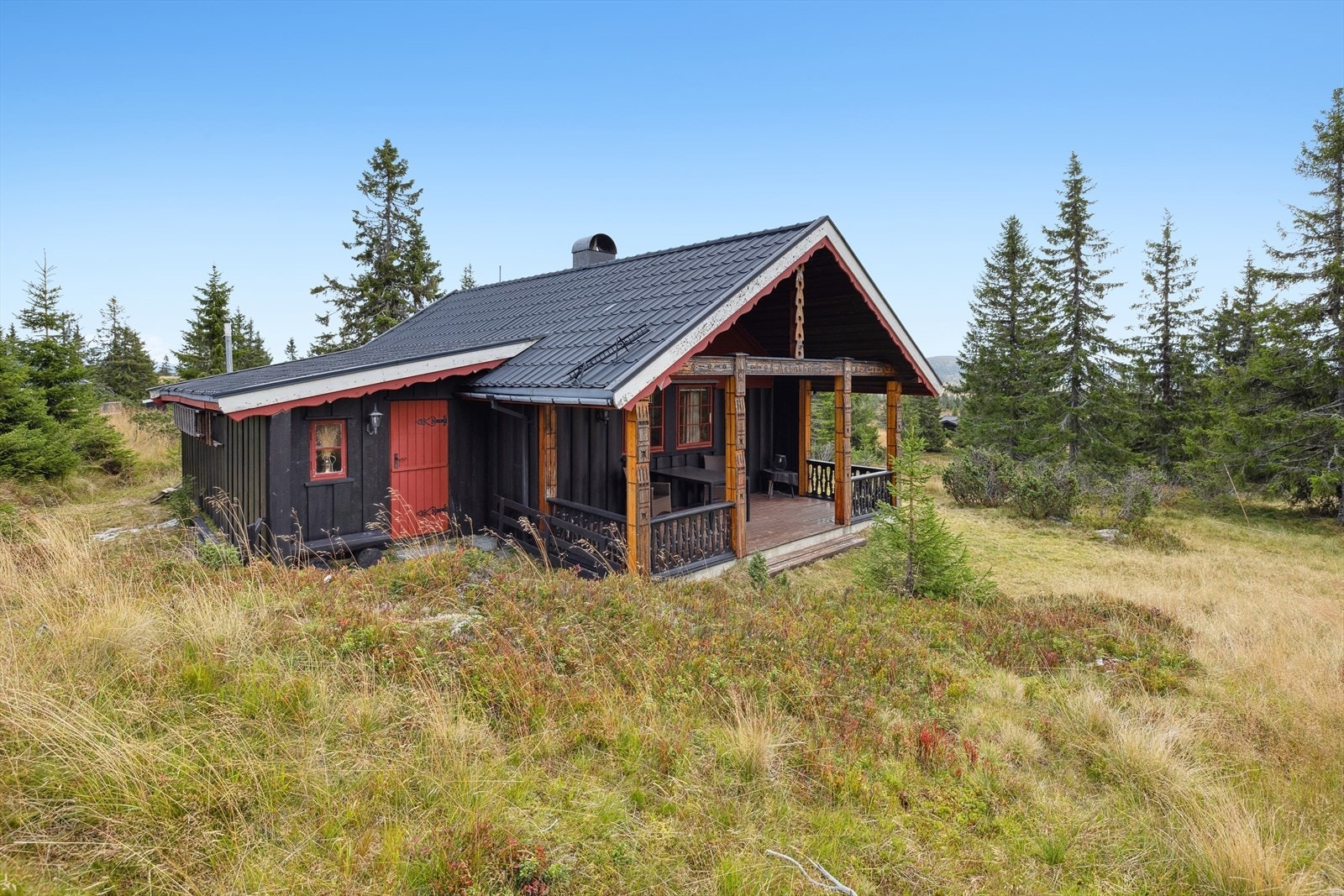 Sjusjøen-Pihl 136 - Fritidsbolig beliggende fint til, rett ved skiløypenettverket - perfekt for deg som elsker langrenn og fjellro. Galleribilde