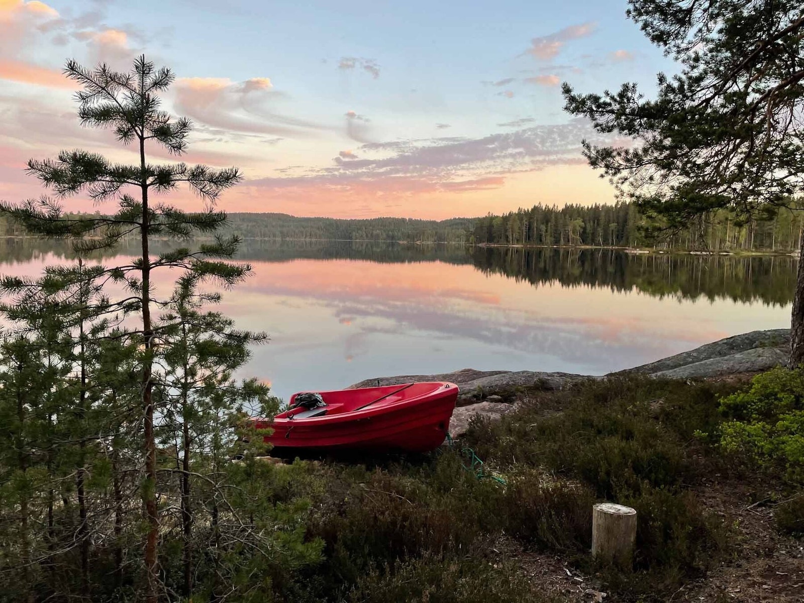 Fin solnedgang Galleribilde