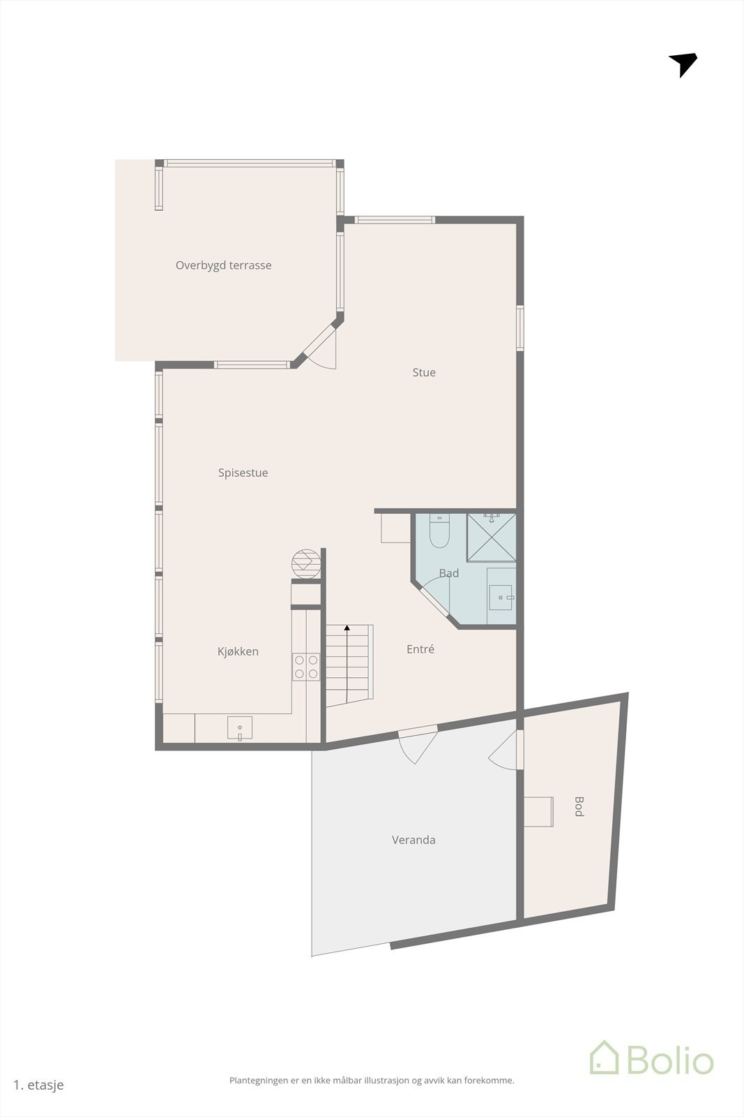 Plantegning 1.etasje Galleribilde