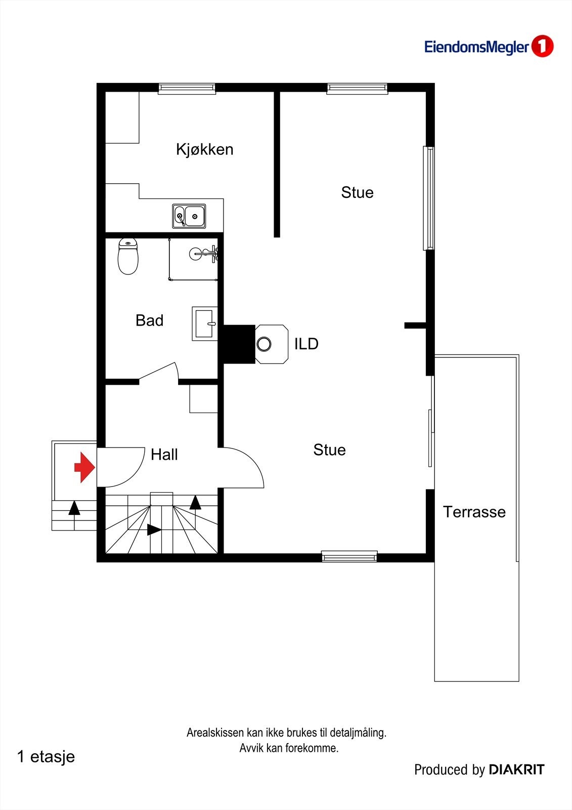 Plantegning hovedetasje Galleribilde