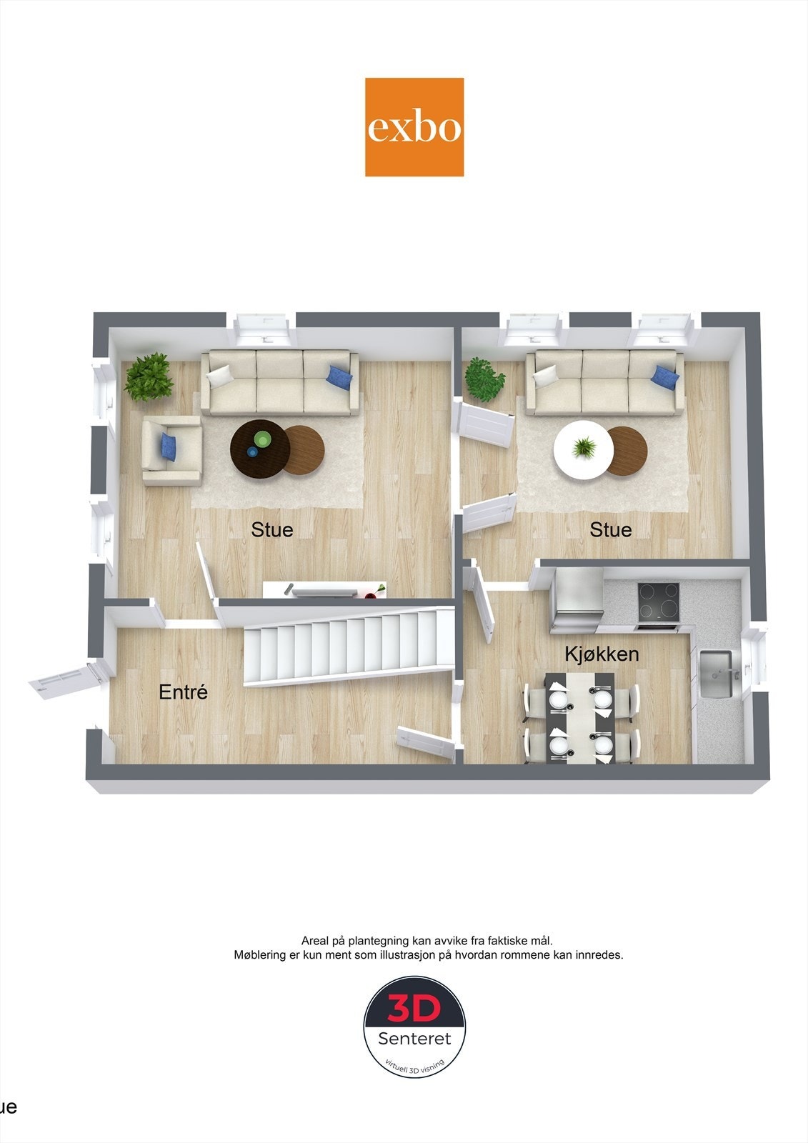 Plantegning 1.etg Galleribilde