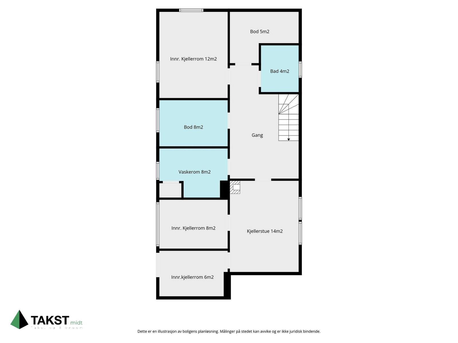 Planskisse underetasje. Galleribilde