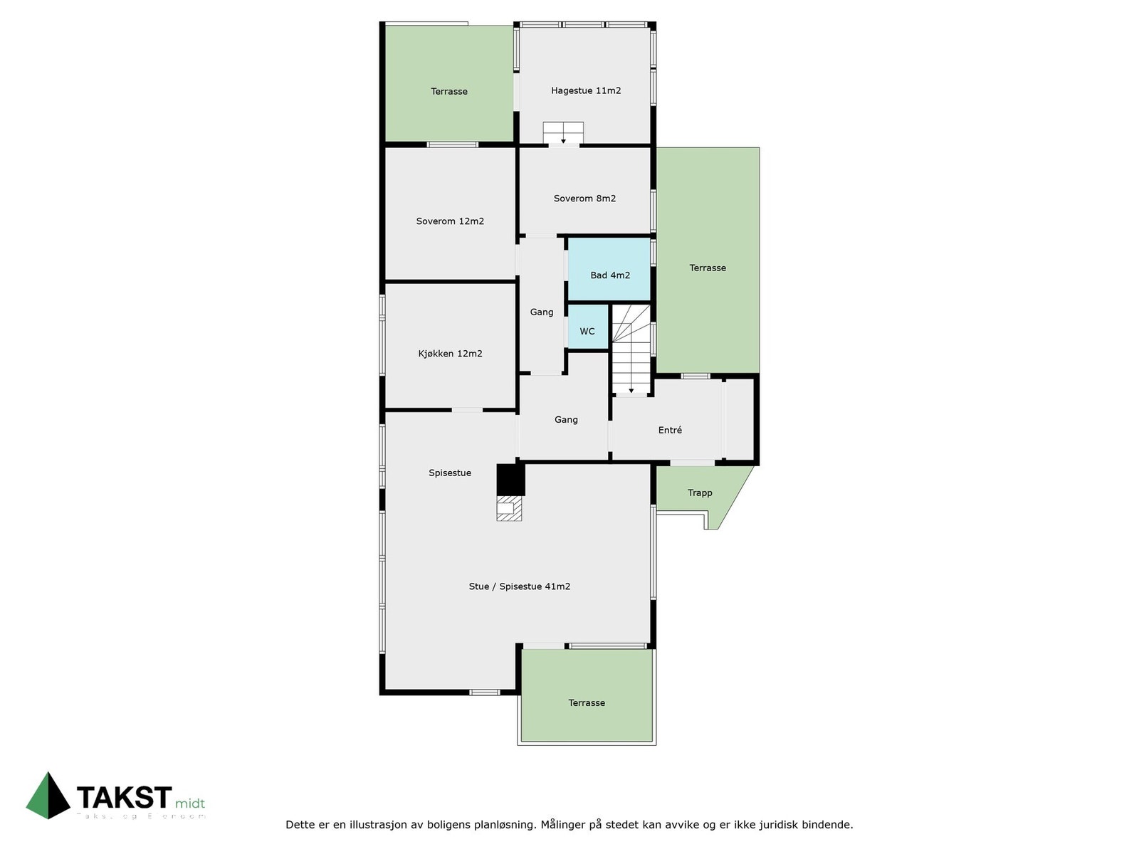 Planskisse 1. etasje. Galleribilde