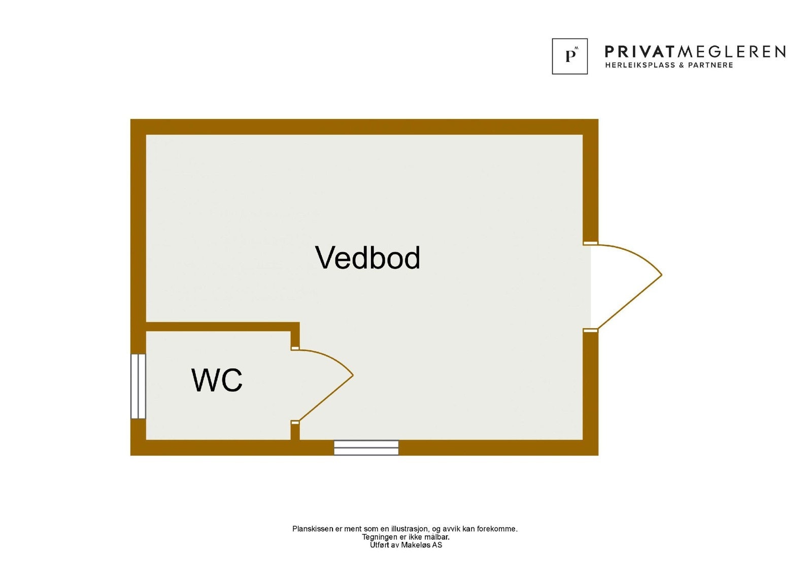 Plantegning Uthus. Avvik kan forekomme. Galleribilde