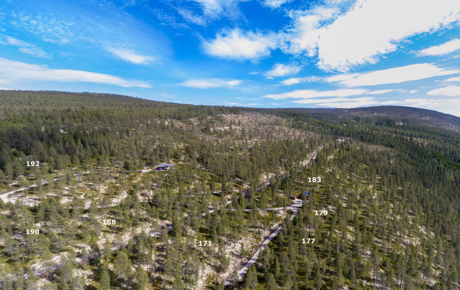 Her finnes et variert nettverk av skogs- og fjellveier, kombinert med merkede stier innover fjellet Galleribilde