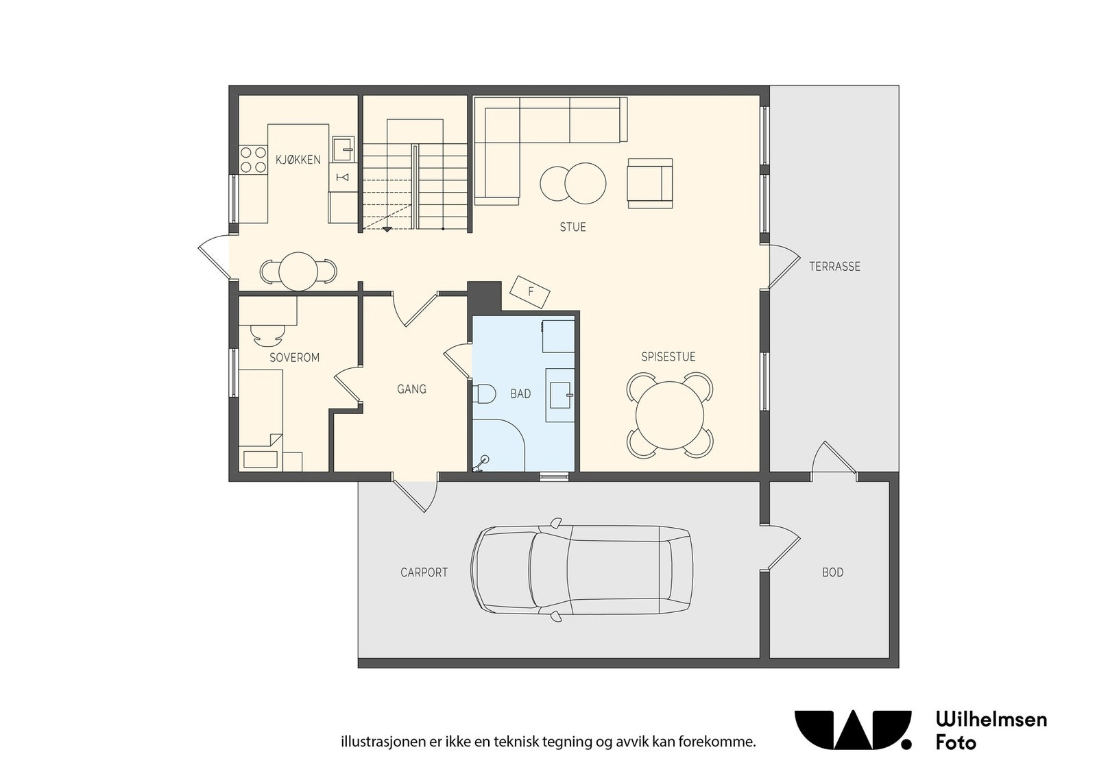 Planløsning 1.etasje Galleribilde