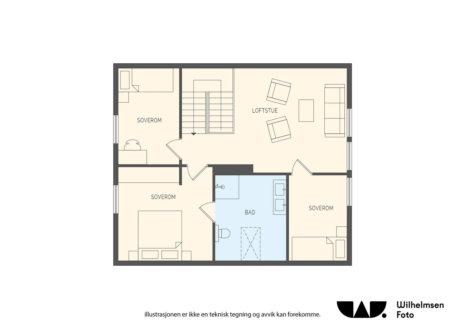 Plantegning 2.etasje Galleribilde