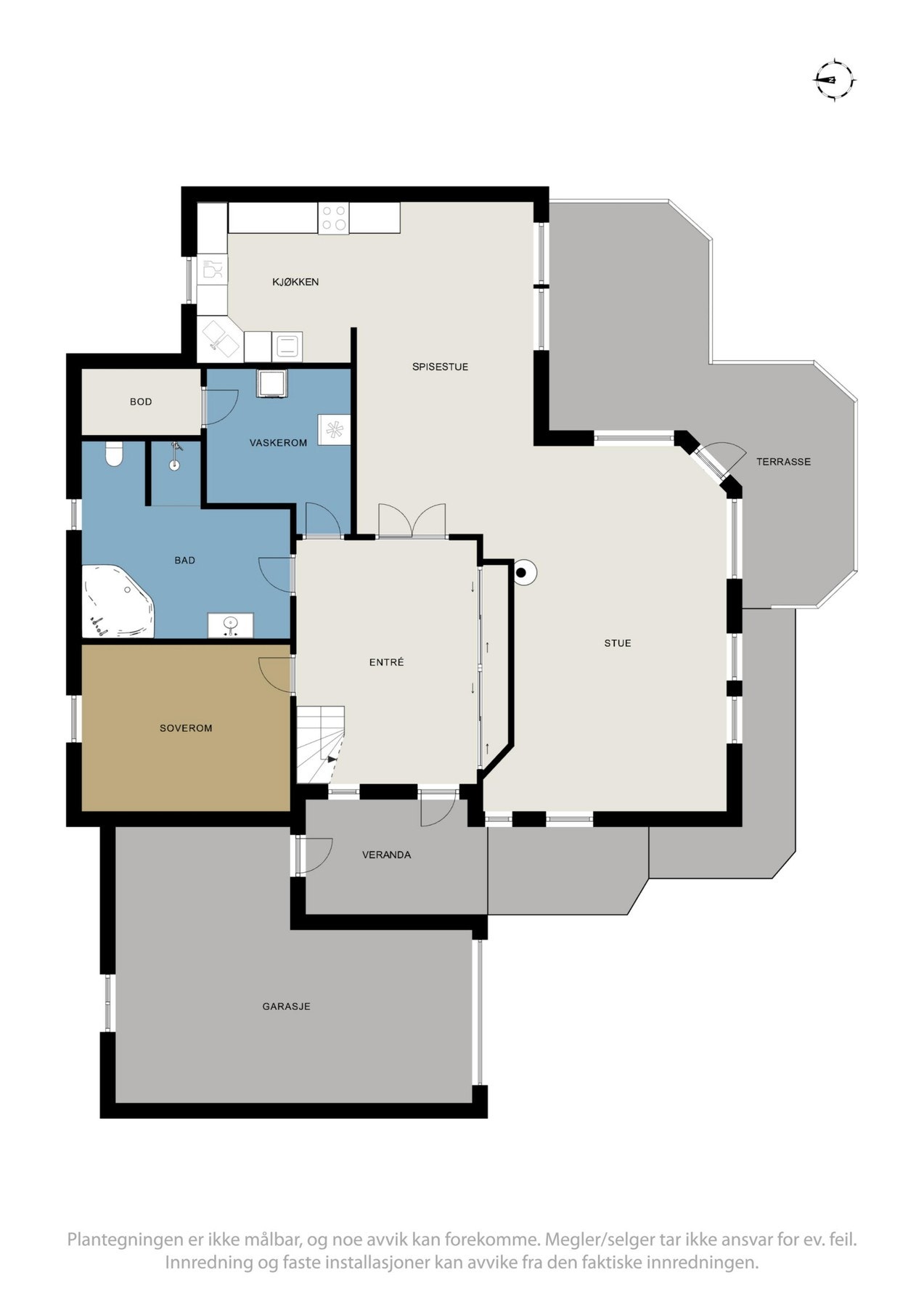 Plantegning 1. etasje. Galleribilde