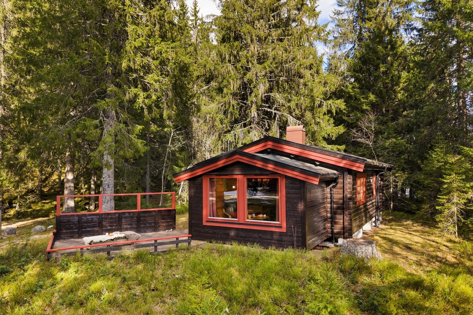 Her vil man få en velholdt hytte med umiddelbar nærhet til natur og friluftsliv. Galleribilde