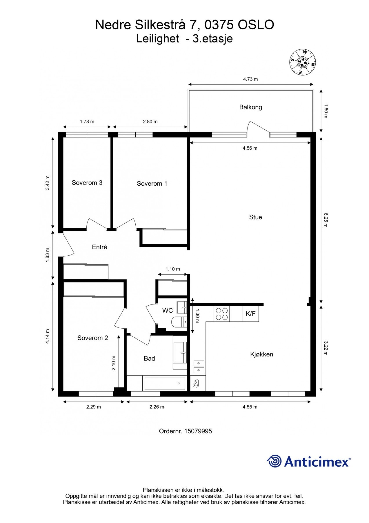 Planskisse 3. etasje. Galleribilde